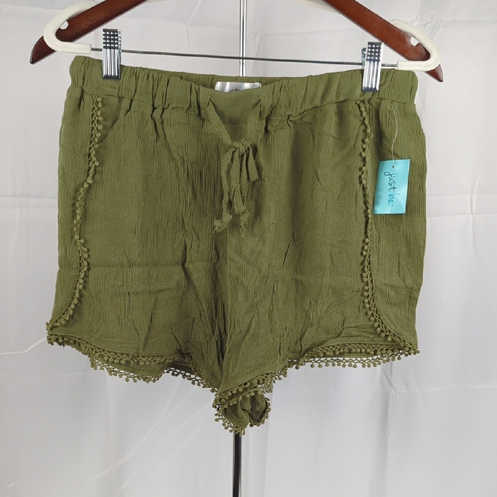 Just Be Olive High Waist Shorts